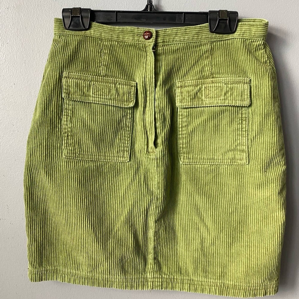 Corduroy Mini Skirt - Green